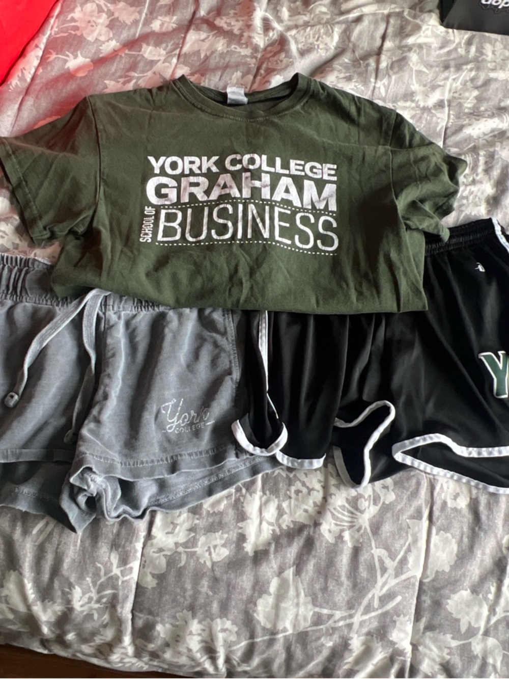 York College Graham School of Business Olive Green Tee